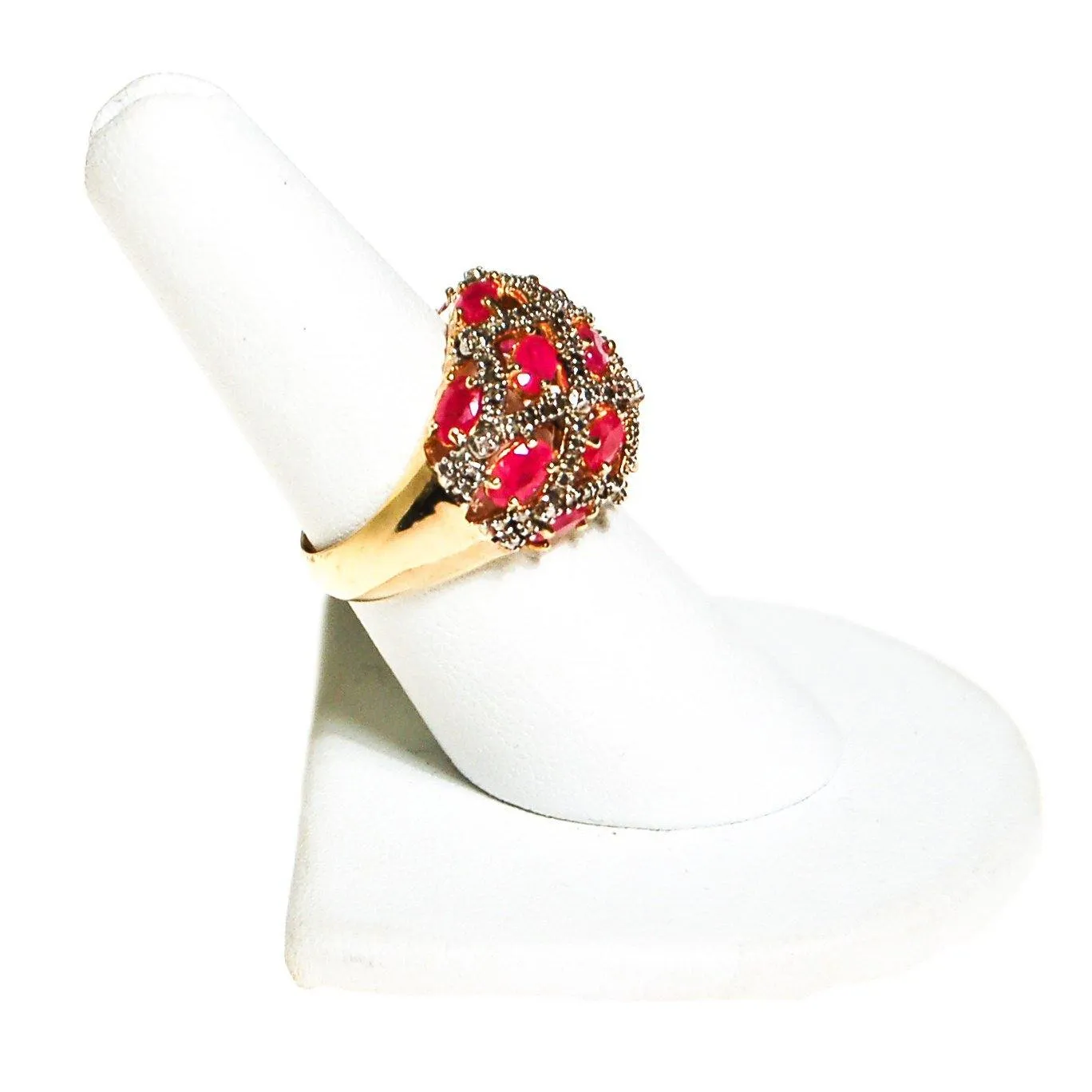 Vintage Ruby Domed Statement Ring