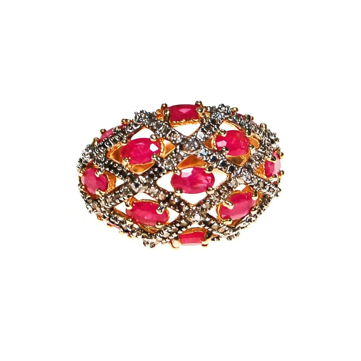 Vintage Ruby Domed Statement Ring