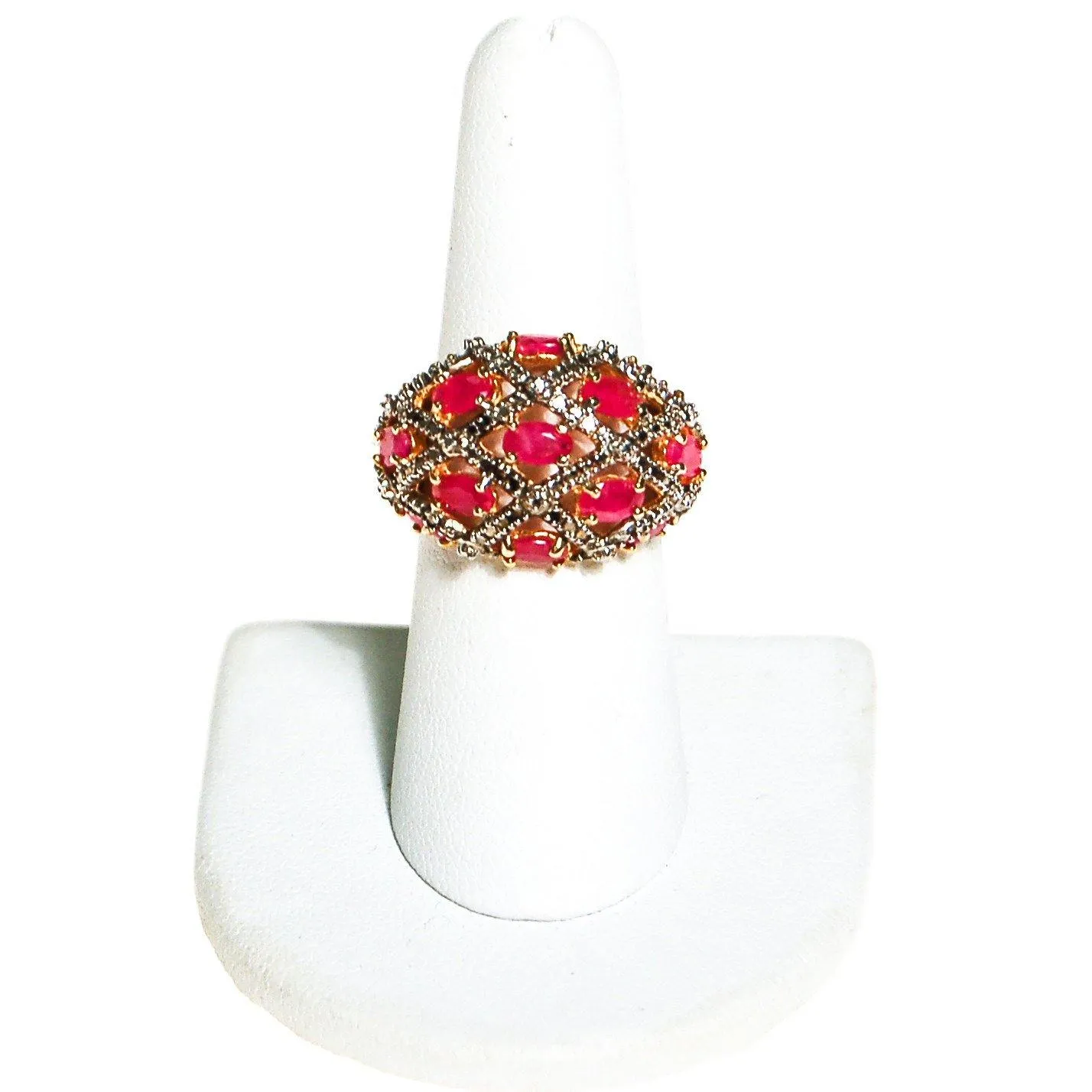Vintage Ruby Domed Statement Ring