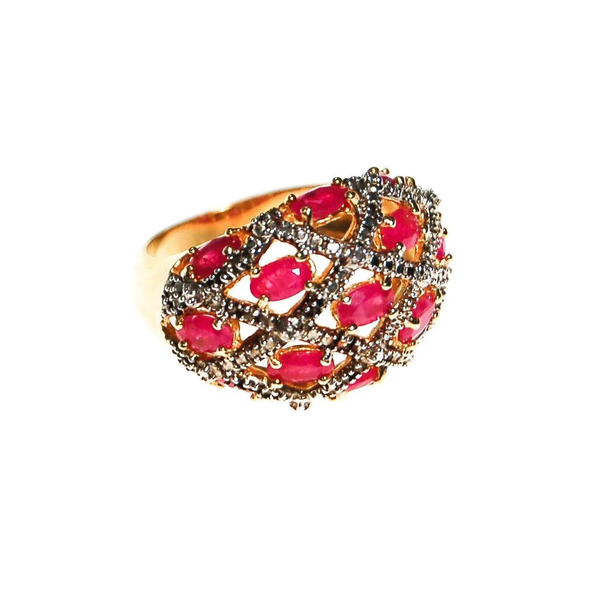 Vintage Ruby Domed Statement Ring