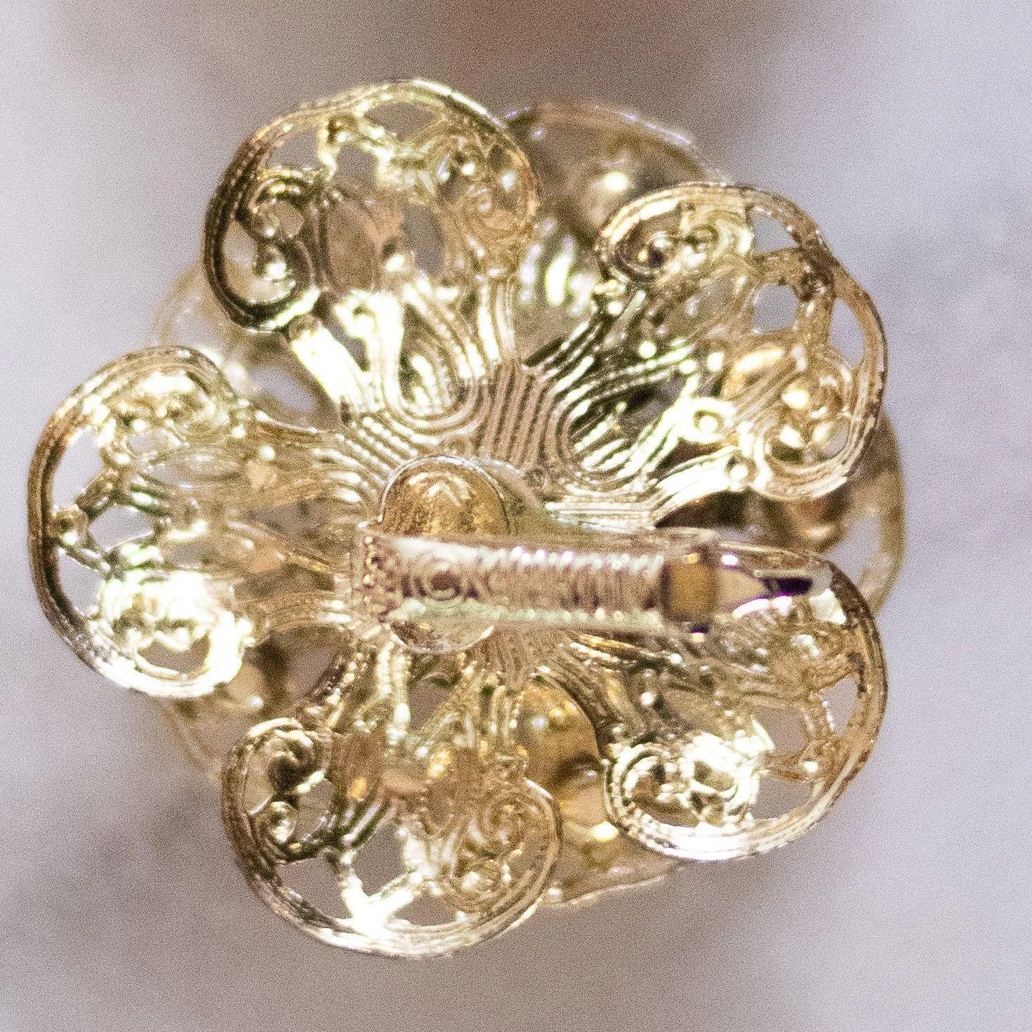 Vintage Sarah Coventry Huge Gold Flower Statement Earrings