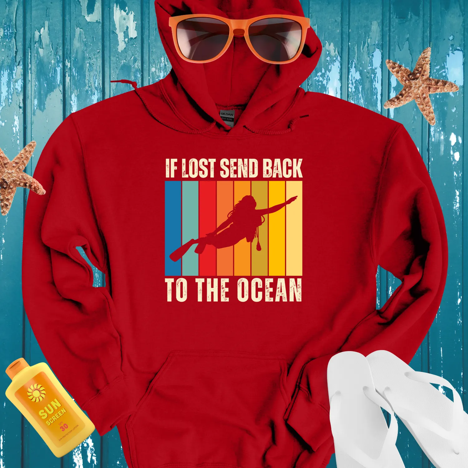 Vintage Scuba Diving Hoodie Dive Explore Adventure