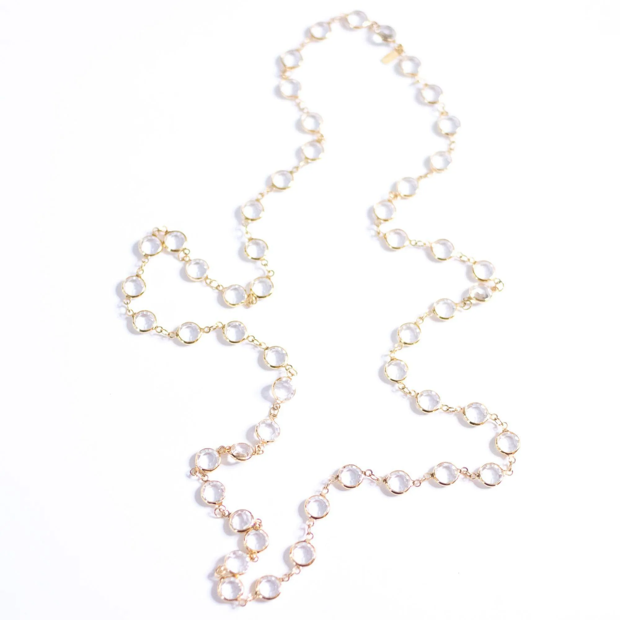 Vintage Swarovski Bezel Set Crystal Necklace