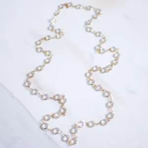 Vintage Swarovski Bezel Set Crystal Necklace