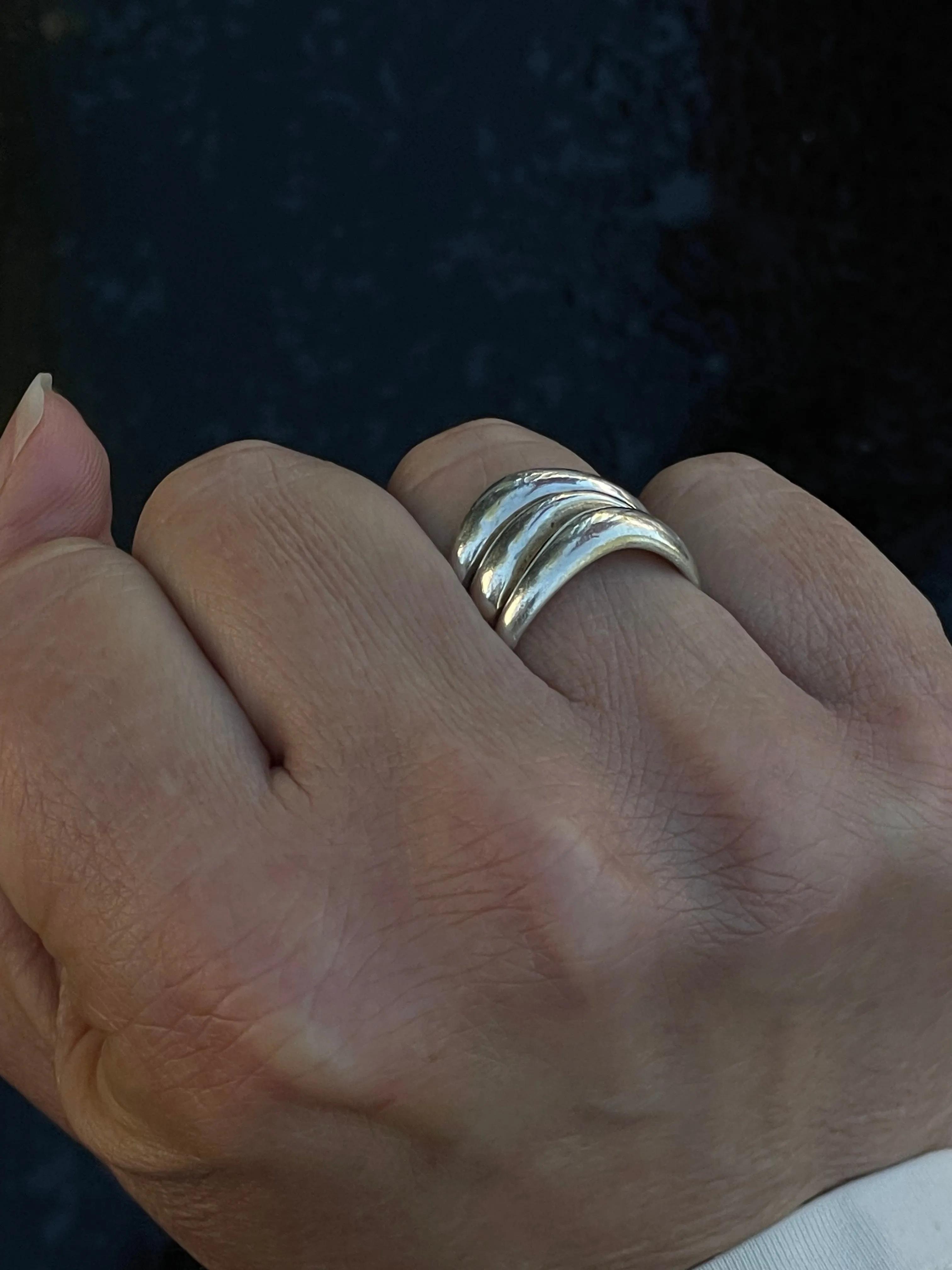 Vintage Wide Band Abstract Ring