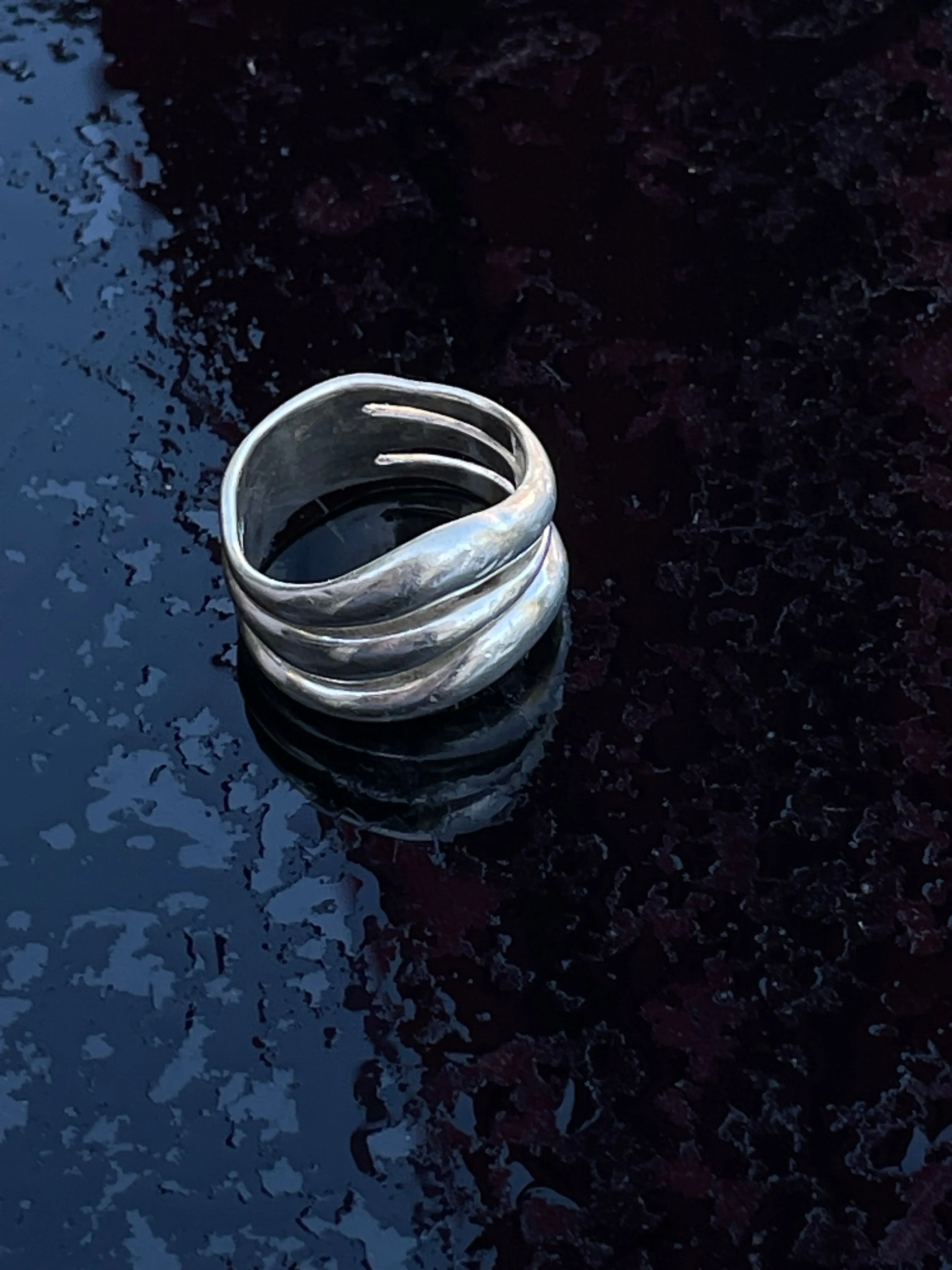 Vintage Wide Band Abstract Ring