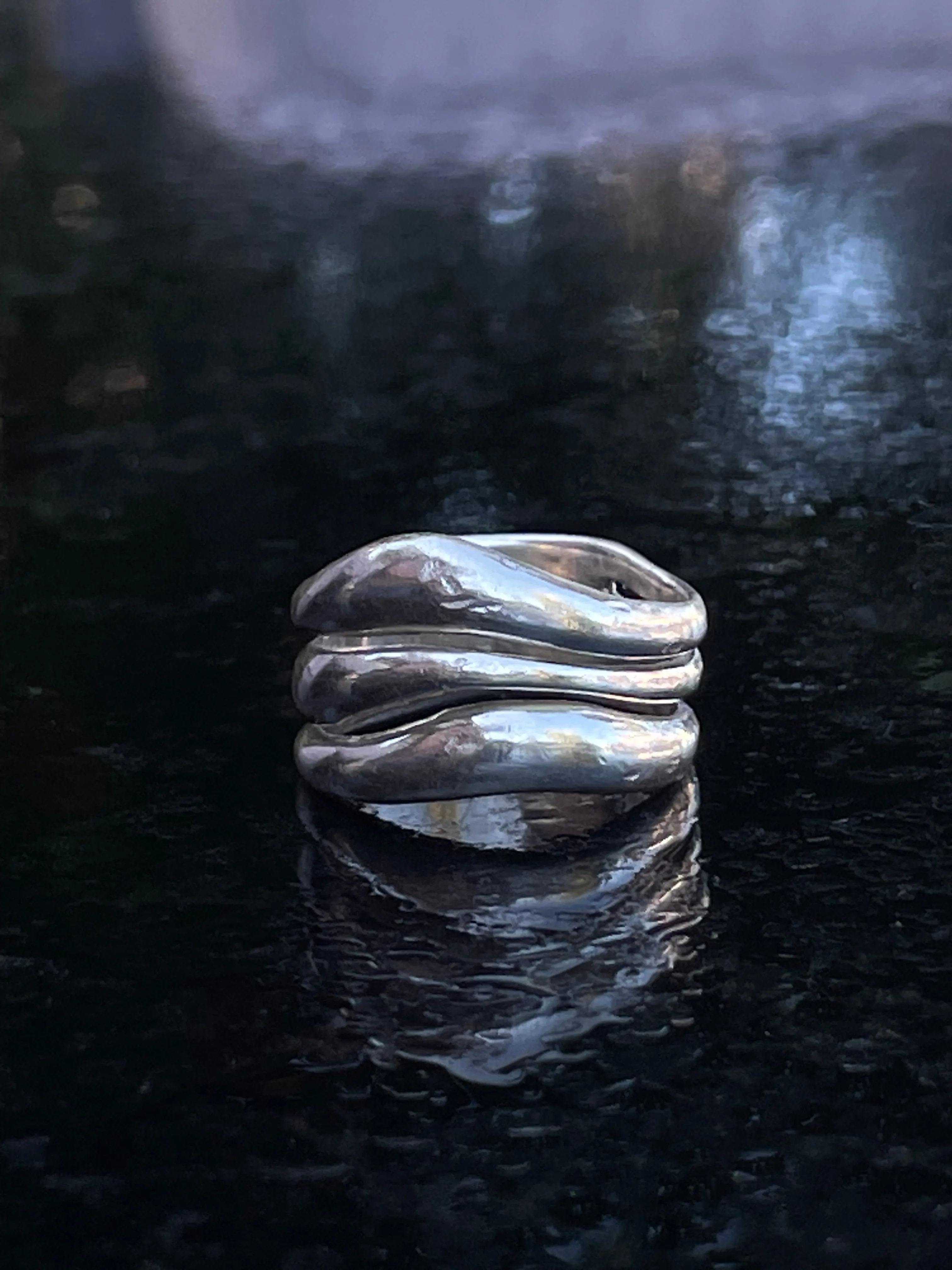 Vintage Wide Band Abstract Ring