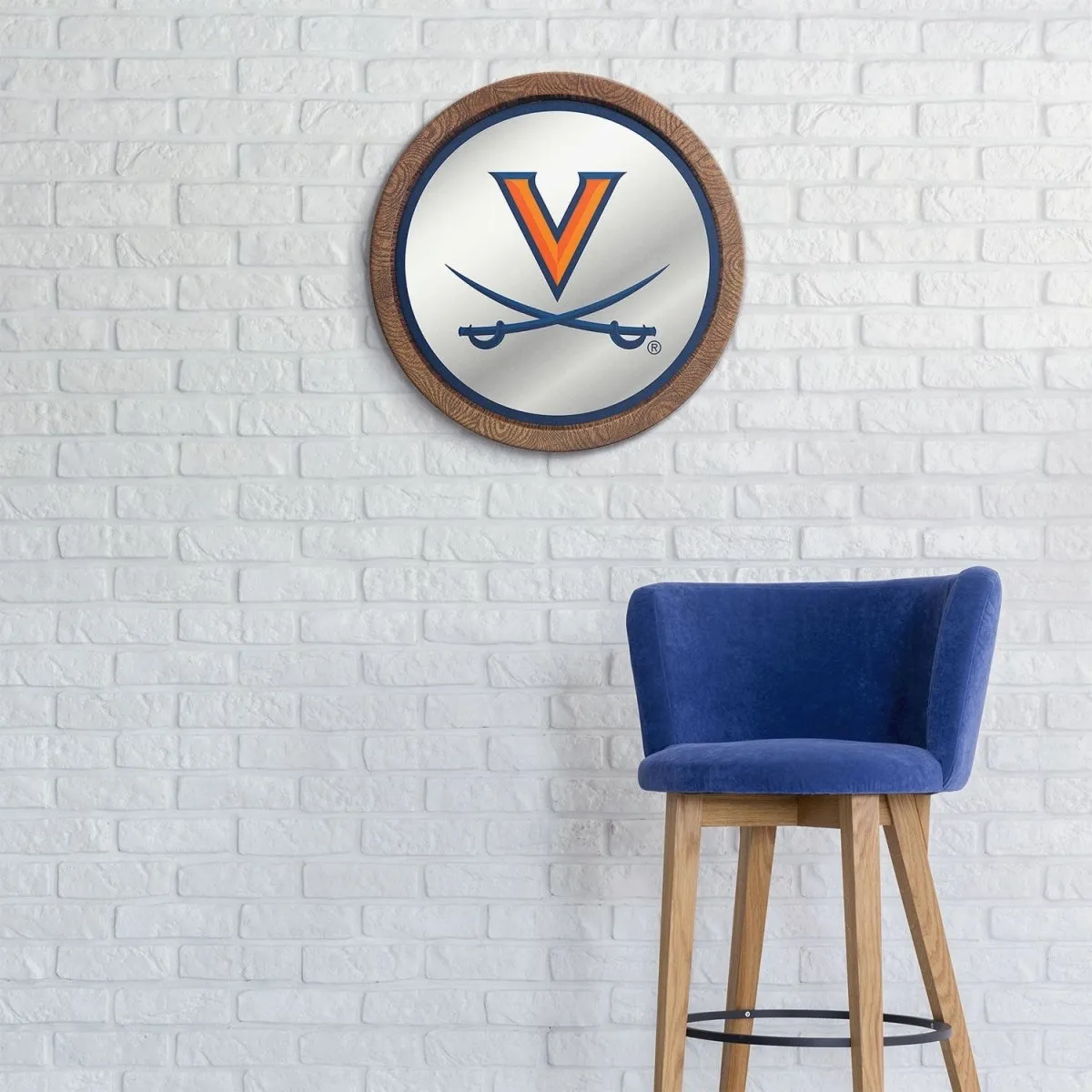 Virginia Cavaliers: Mirrored Barrel Top Mirrored Wall Sign