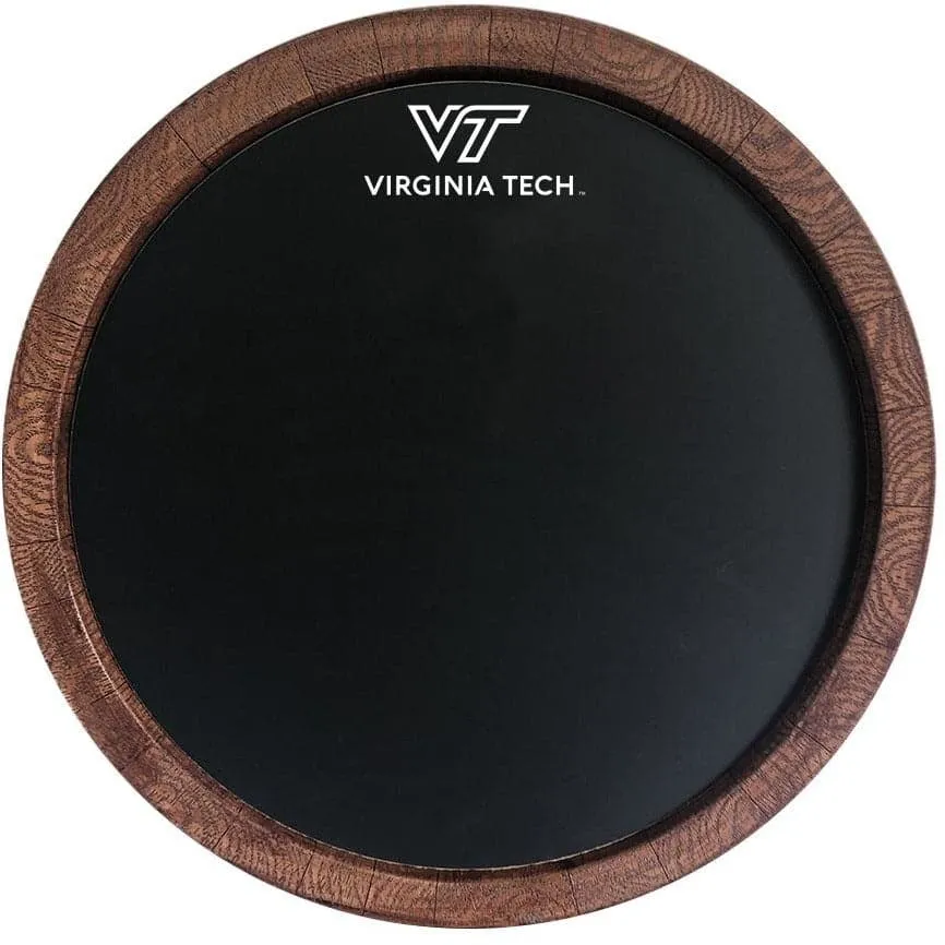 Virginia Tech Hokies: Chalkboard "Faux" Barrel Top Sign