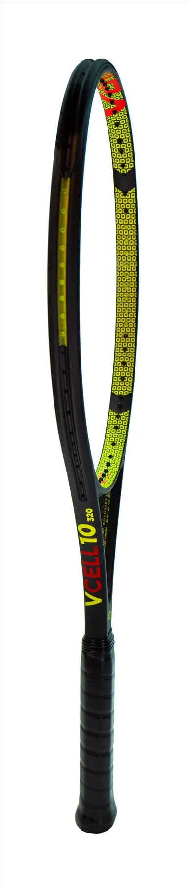 Volkl V-Cell 10 320g Tennis Racket - Black / Yellow (Frame Only)