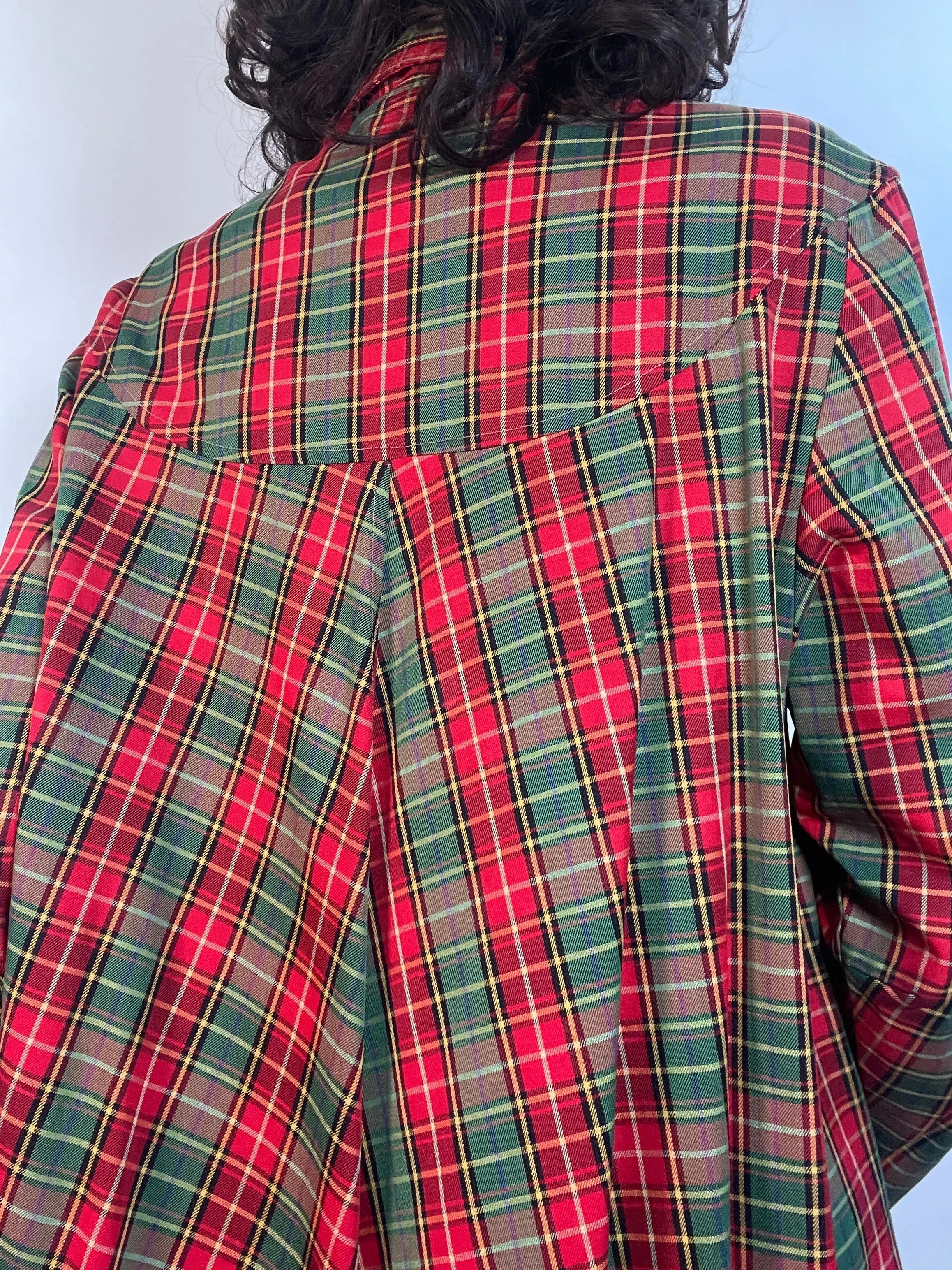 VTG 50s Plaid SWING COAT Rain Coat