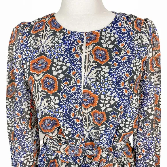 Walter Baker Dress Melissa Navy Pansy Size Small