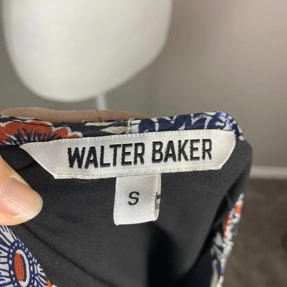 Walter Baker Dress Melissa Navy Pansy Size Small