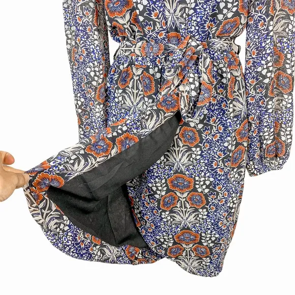 Walter Baker Dress Melissa Navy Pansy Size Small