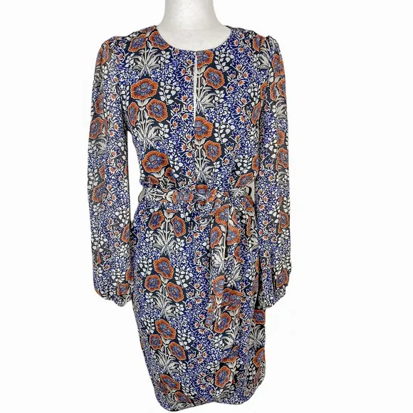 Walter Baker Dress Melissa Navy Pansy Size Small