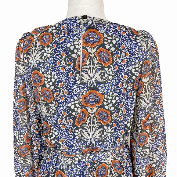 Walter Baker Dress Melissa Navy Pansy Size Small
