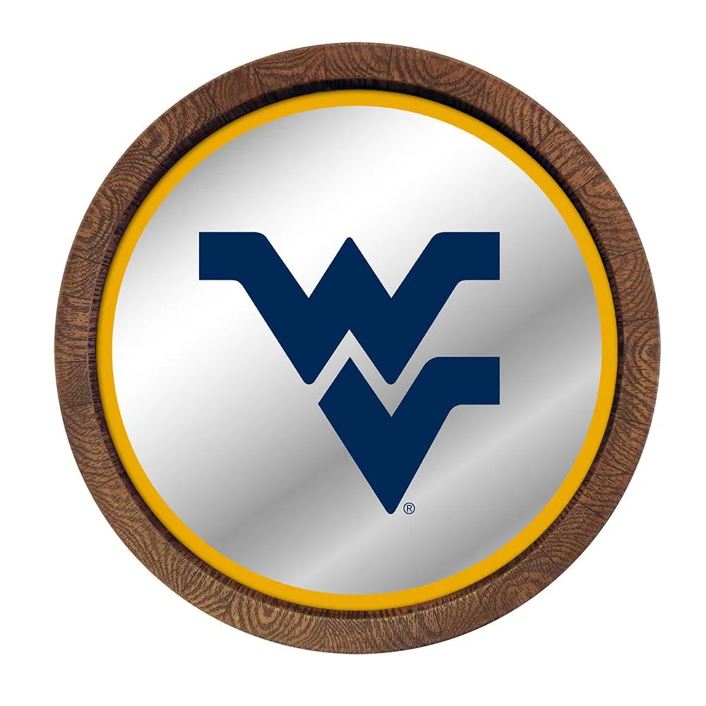 West Virginia Mountaineers: Mirrored Barrel Top Mirrored Wall Sign