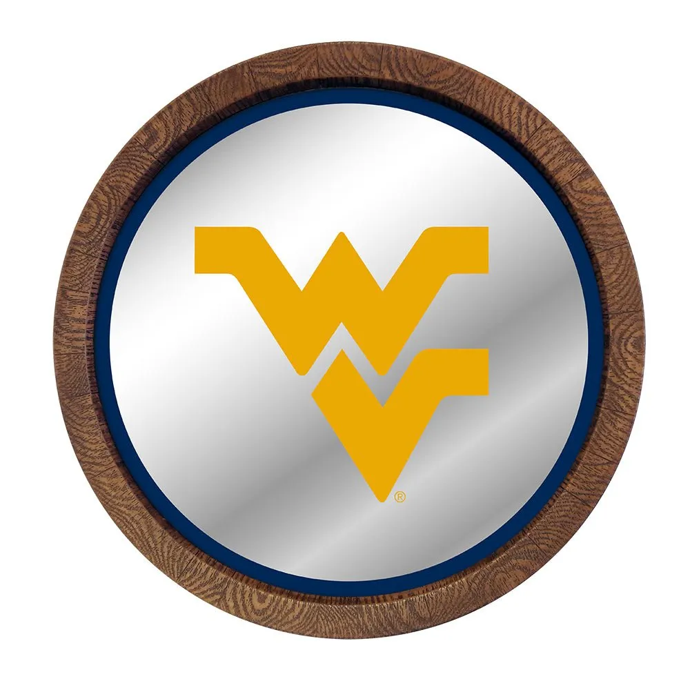 West Virginia Mountaineers: Mirrored Barrel Top Mirrored Wall Sign