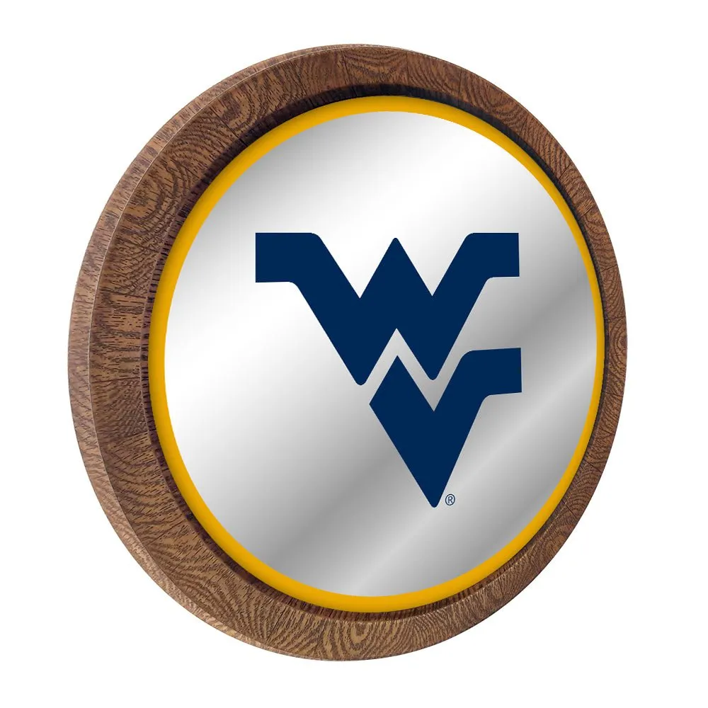 West Virginia Mountaineers: Mirrored Barrel Top Mirrored Wall Sign