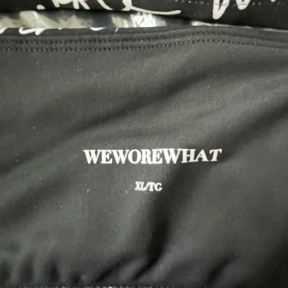 WEWOREWHAT Logo-Print Unpadded Sports Bra