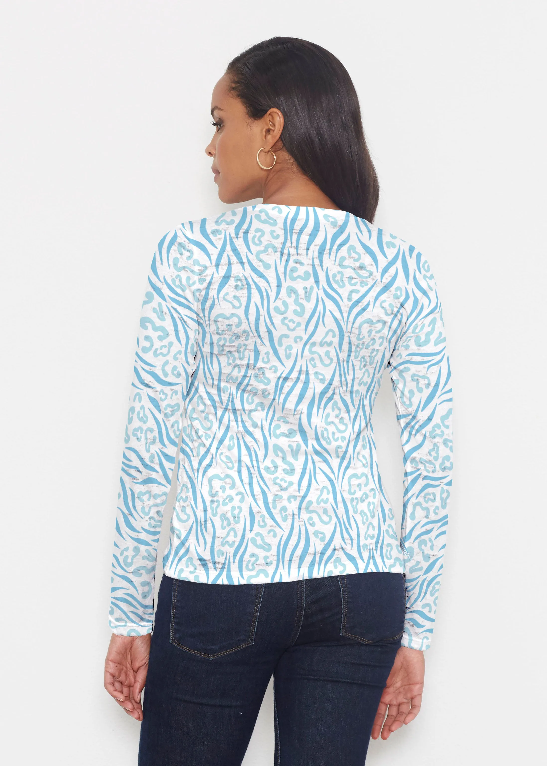 Wild Duo Aqua (7919) ~ Signature Long Sleeve Crew Shirt