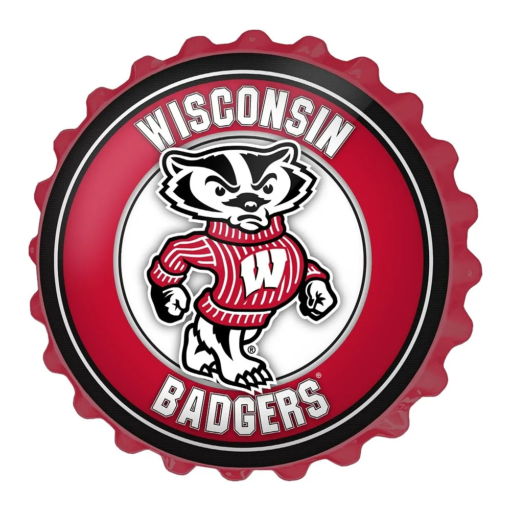 Wisconsin Badgers: Mascot - Bottle Cap Wall Sign
