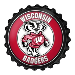 Wisconsin Badgers: Mascot - Bottle Cap Wall Sign