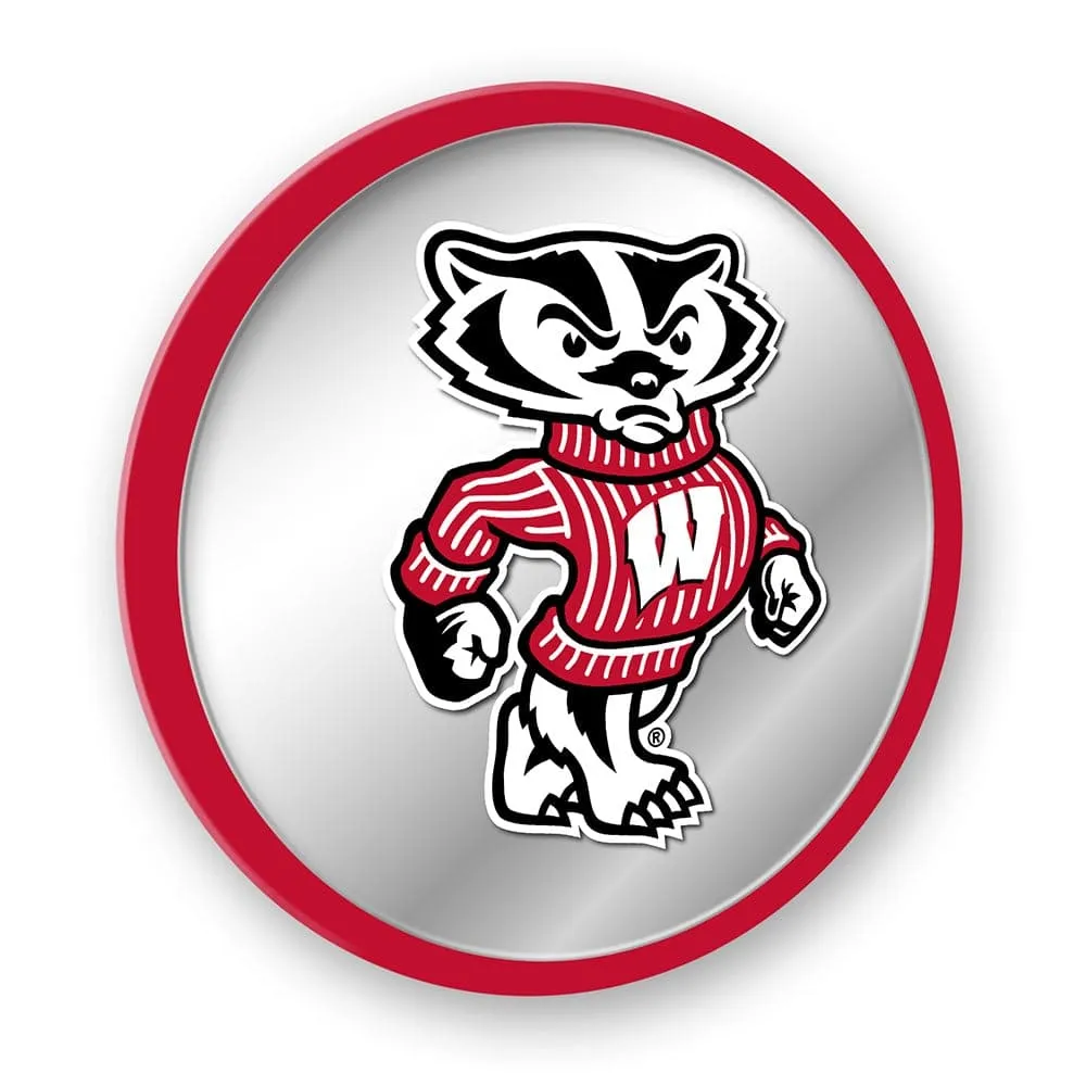 Wisconsin Badgers: Mascot - Modern Disc Mirrored Wall Sign