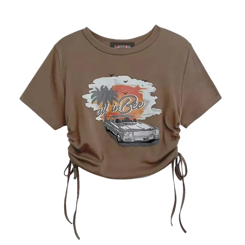 Women's Vintage Drawstring T-shirt