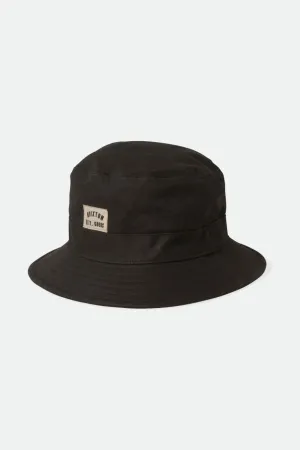 Woodburn Packable Bucket Hat - Black Sol Wash