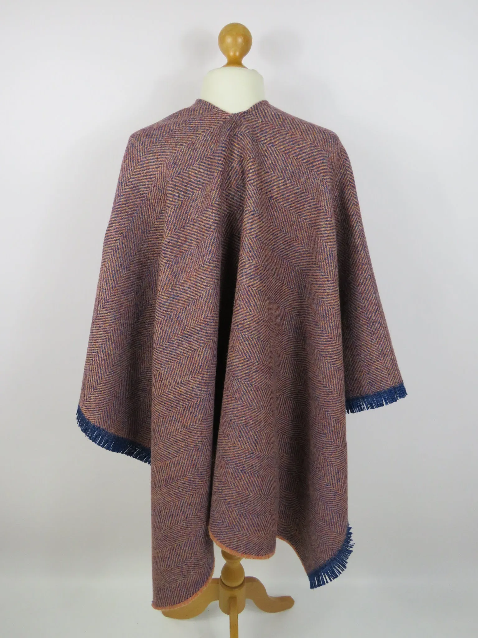 Wool Blend Cape and Pin