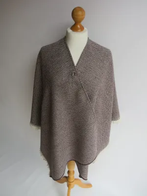 Wool Blend Cape and Pin