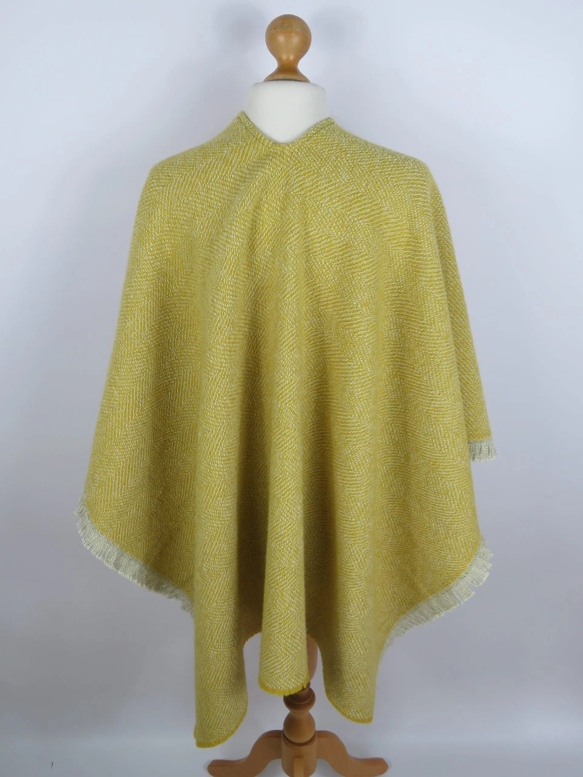 Wool Blend Cape and Pin