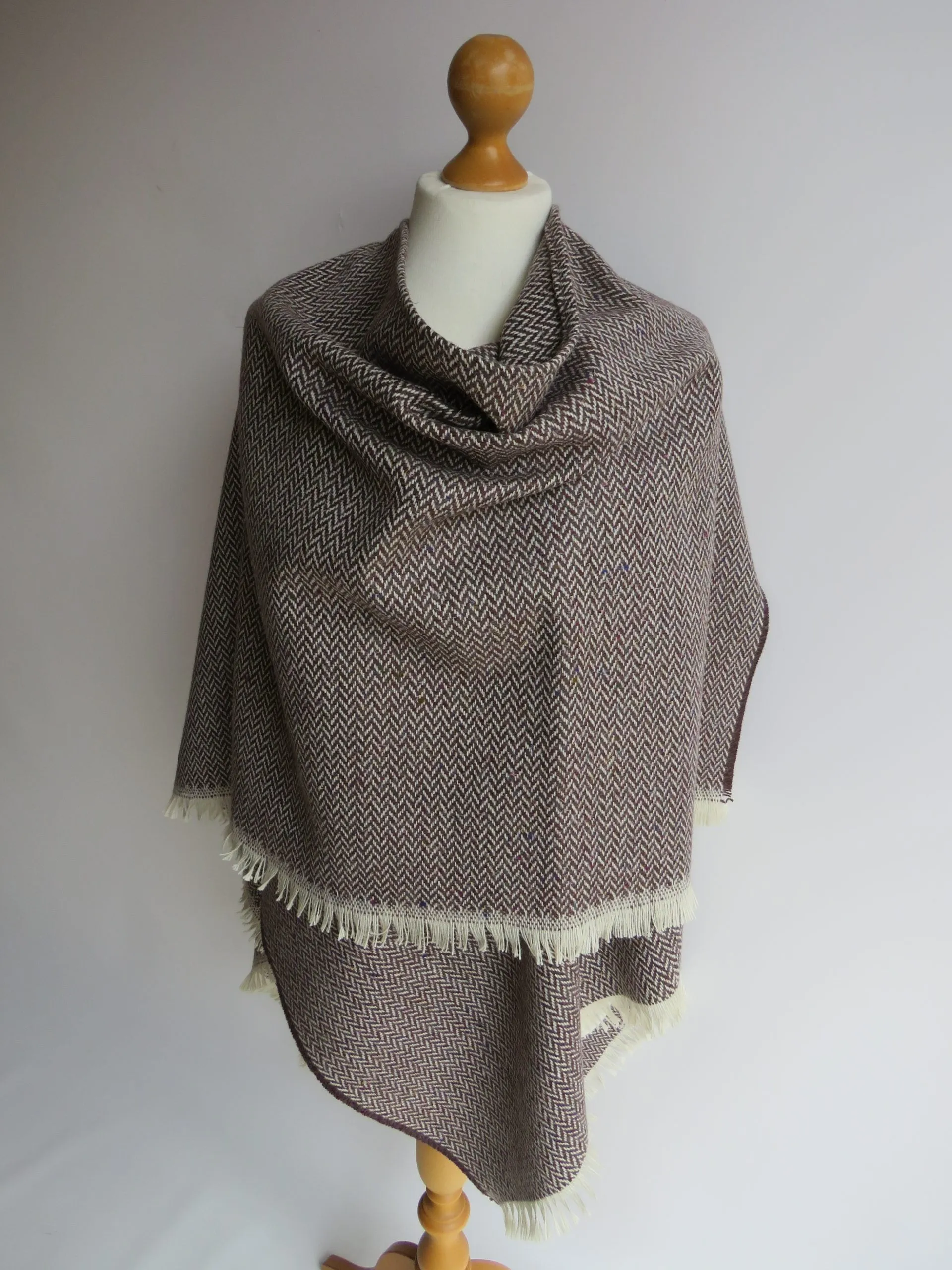 Wool Blend Cape and Pin