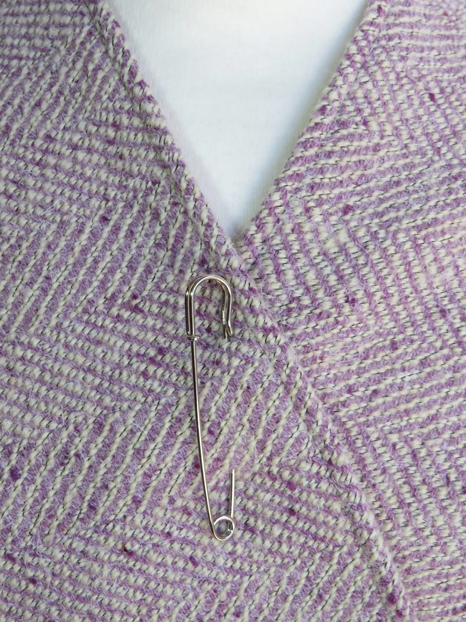 Wool Blend Cape and Pin