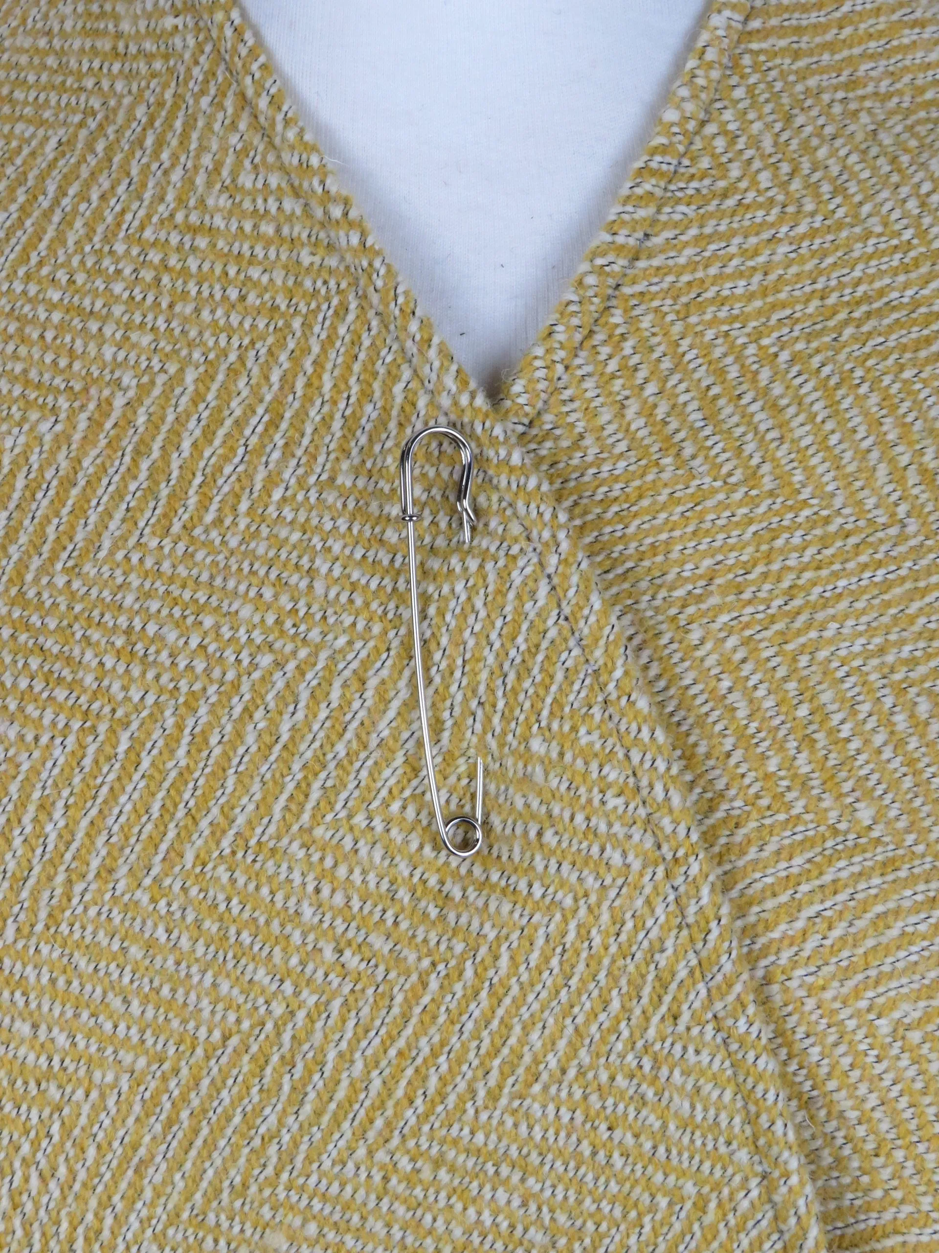 Wool Blend Cape and Pin