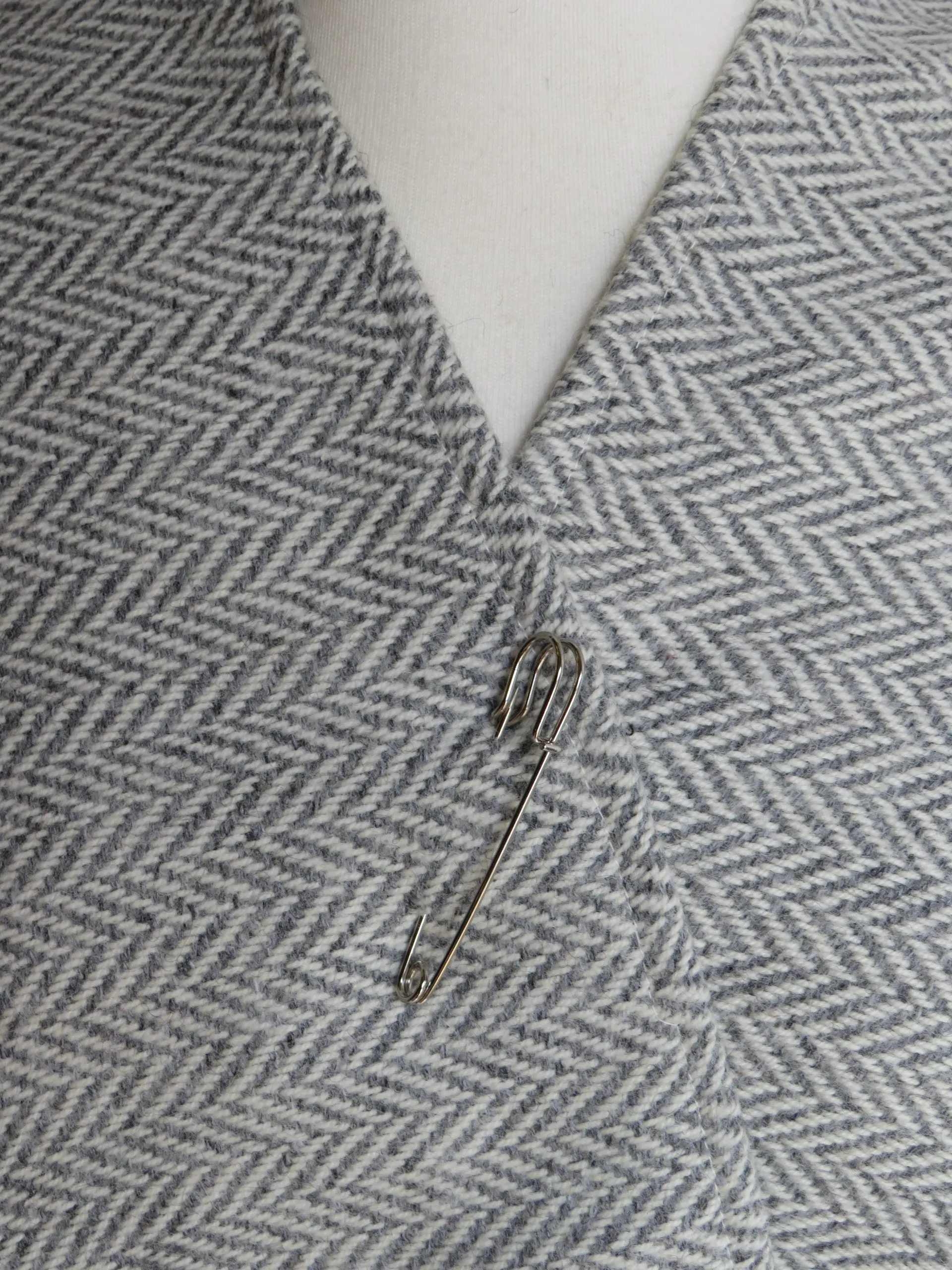 Wool Blend Cape and Pin