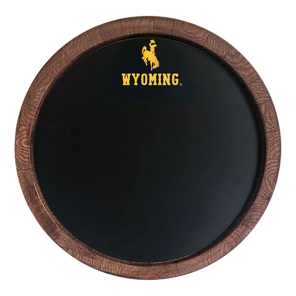Wyoming Cowboys: Chalkboard "Faux" Barrel Top Sign
