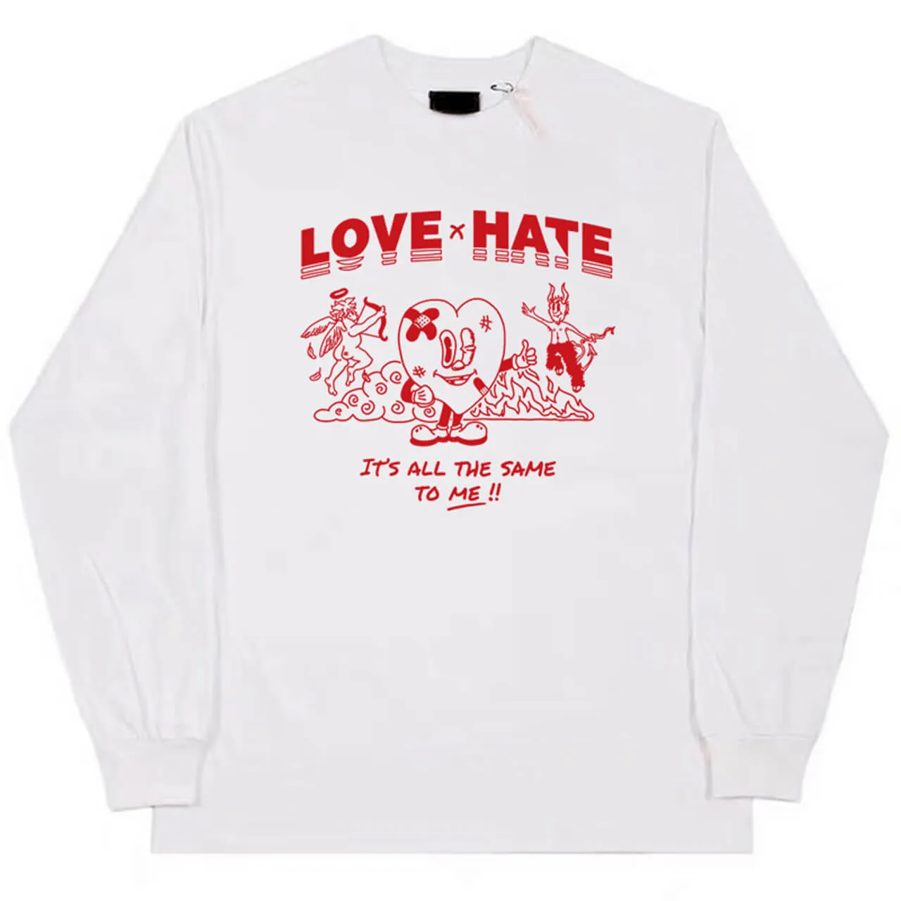 Y2K Love and Hate All The Same Long Sleeve Top Unisex