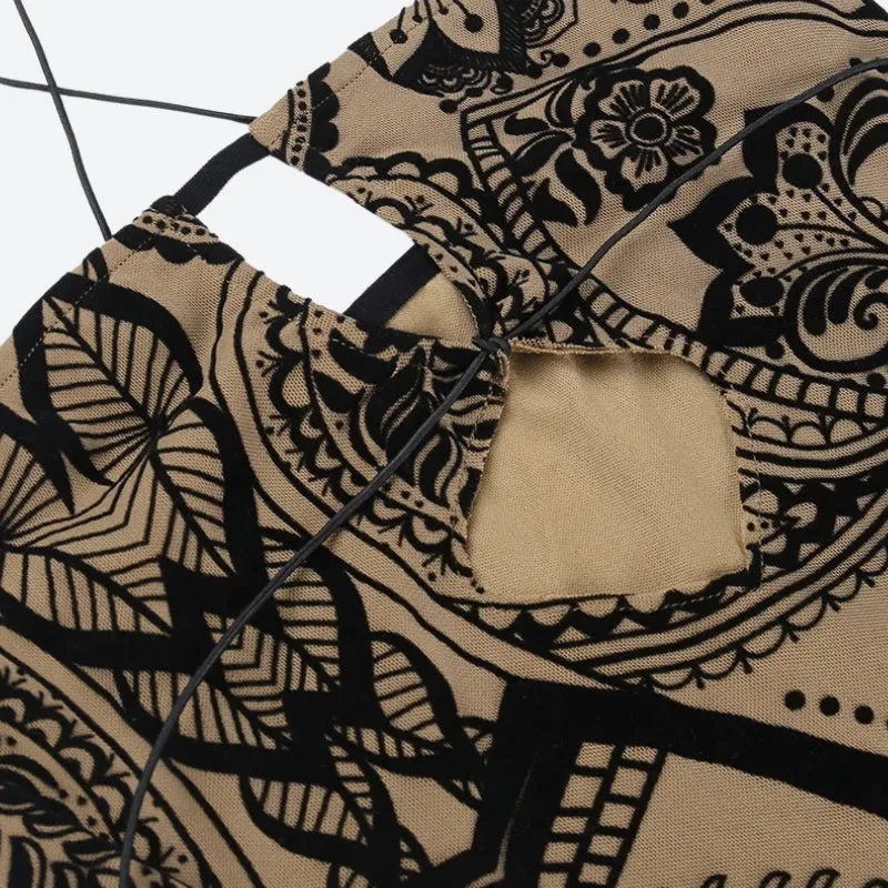 Y2K Paisley Mini Dress