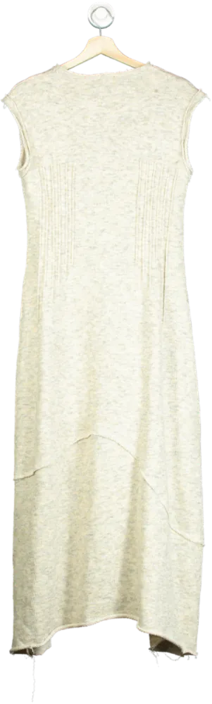 Zara Beige Sleeveless Midi Dress UK L