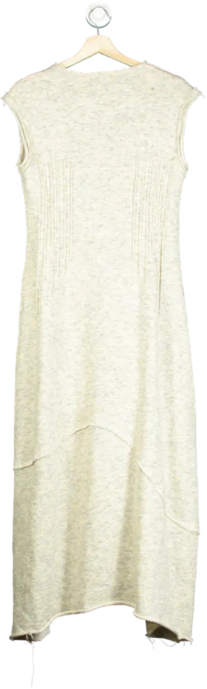 Zara Beige Sleeveless Midi Dress UK L