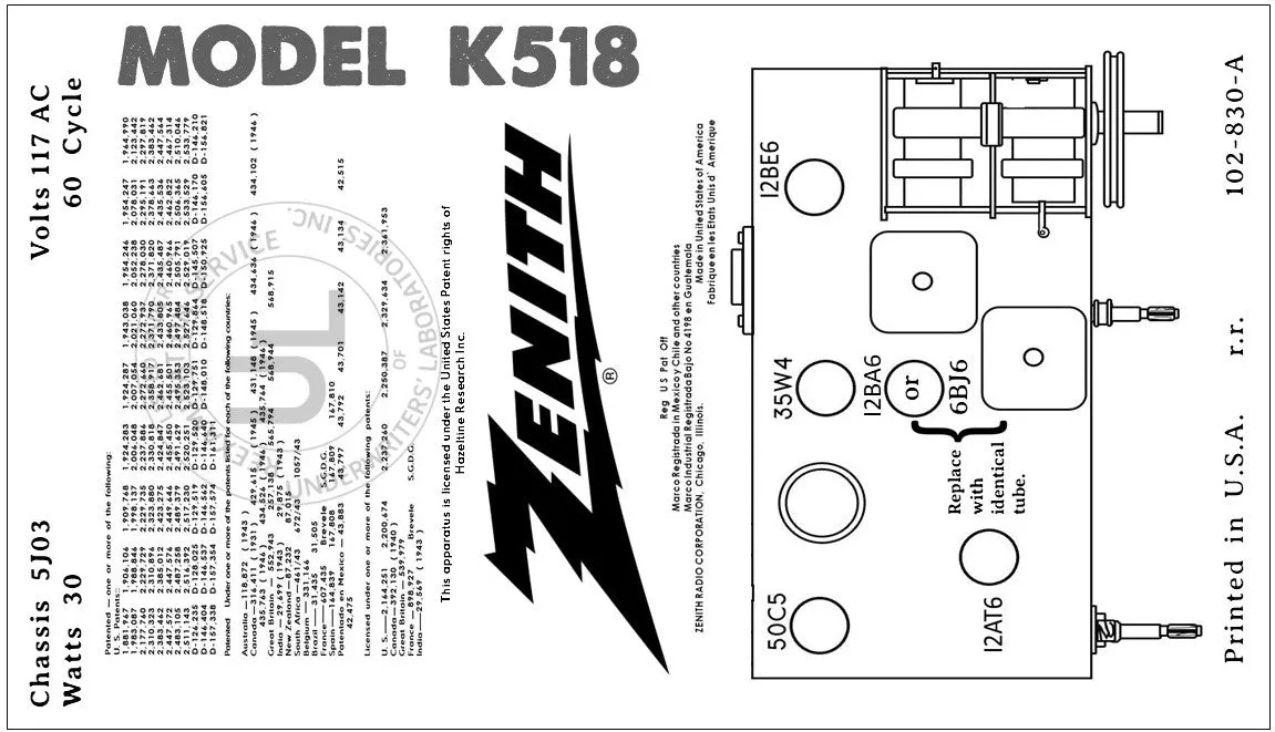 ZENITH-K518